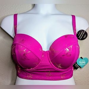 Torrid Sz 1 - XL - Pink/Purple Unicorn Push-up Bra Bikini Top - CUTE!